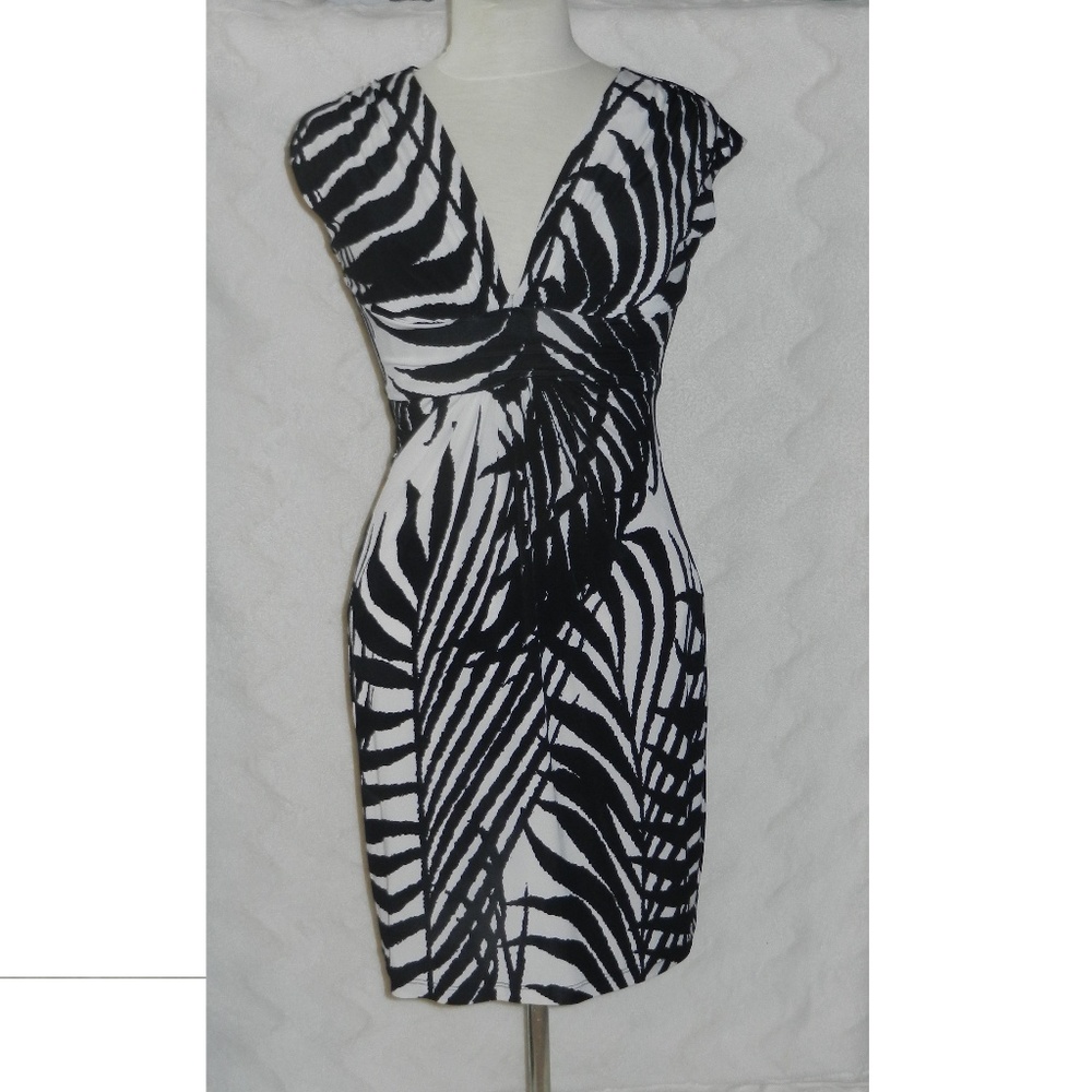 Cache Black & White Dress